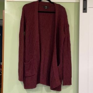 Massimo Burgundy Cardigan Sweater